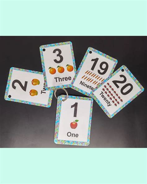 Number Flashcards 1 20 With Words Best Selling Zstore Uk