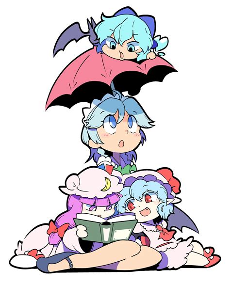 Remilia Scarlet Izayoi Sakuya Patchouli Knowledge And Cirno Touhou