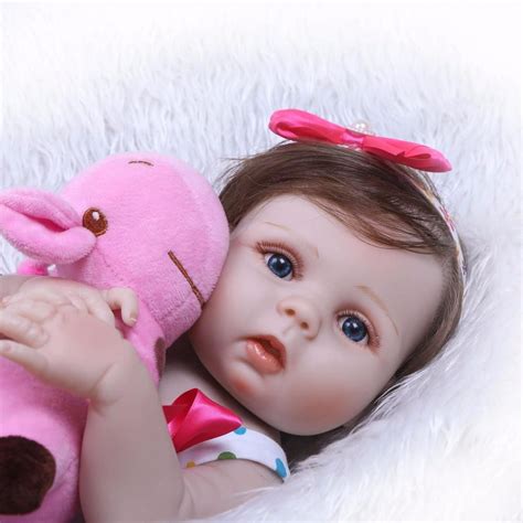 Bebê Reborn 100 Silicone 58cm Baby Girl Dolls Real Baby Dolls Baby
