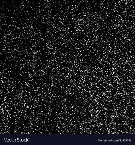 White Grainy Texture Template On Black Background Vector Image