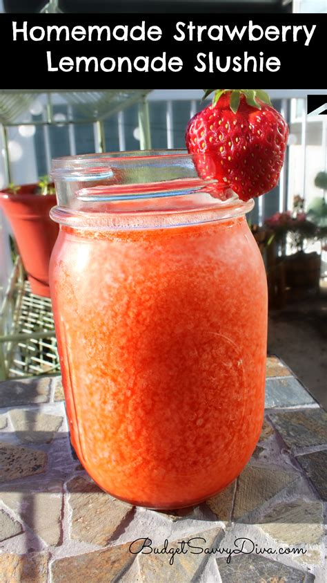 Step 4 make a sugar. Homemade Strawberry Lemonade Slushie Recipe | Budget Savvy ...
