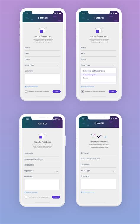 Form Ui Mobile Screen On Behance
