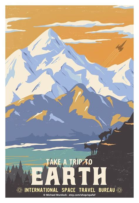 9 Pack Planet Travel Posters Wpa Style 13x19 Etsy Sweden Space