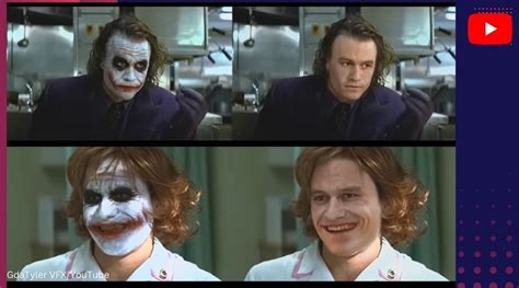Vfx Artist Creates Video Of Heath Ledger’s Joker Without Makeup In The Dark Knight Watch