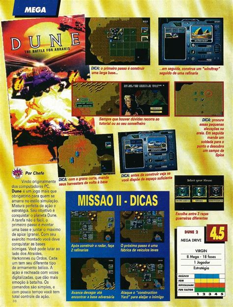 Dune II Battle for Arrakis of Sega Genesis in Super GamePower nº 5