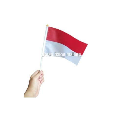 Jual Flag Spanduk Tiang Bendera Merah Putih Genggam Bendera Kain Tangan