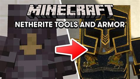 Realistic Netherite Tools Weapons And Armor For Minecraft With