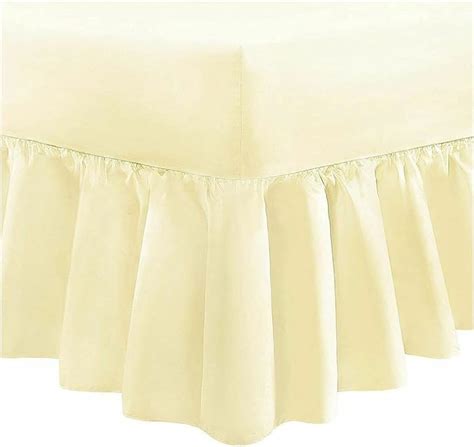 Home Ace® Cream Non Iron Percale Double Valance Sheet Polycotton Fitted