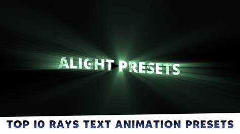 Top 10 Rays Effects Text Animation Presets Alight Motion Preset