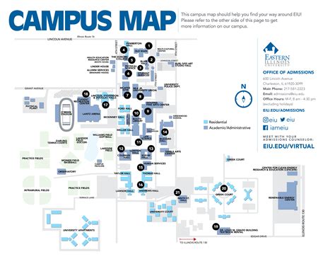 Eastern Illinois University Campus Map Map
