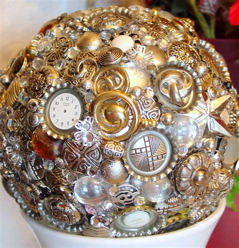 See more ideas about buttons, crafts, handmade. Make The Best of Things: Silver Button Blingy Decor Ball
