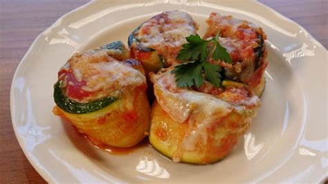 Recipe Cheesy Zucchini Lasagna Rollups Youtube