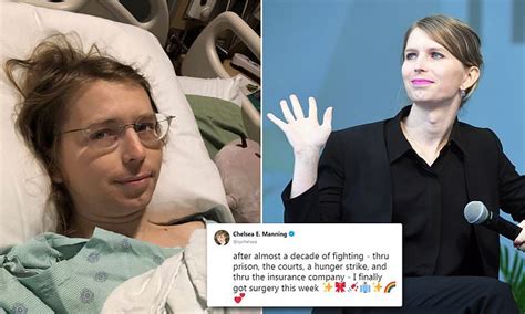 Chelsea Manning Is Pictured In Hospital Bed After Undergoing Gender