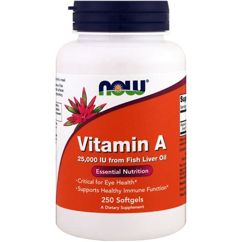 Vitamin a palmitate, a form of vitamin a that is easily absorbed by the body, supports vision and immunity. Now Foods, Vitamin A, 25,000 IU, 250 Softgels - iHerb.com