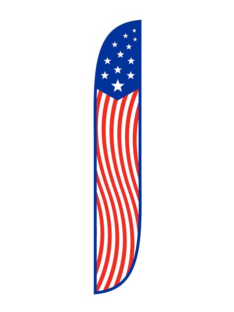 American Flag 12ft Feather Flag Old Glory Vertical In Stock