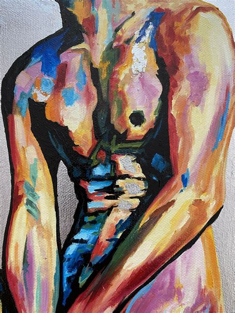 Gay Nude By Jason Ebrahimi Painting Oil On Canvas Singulart