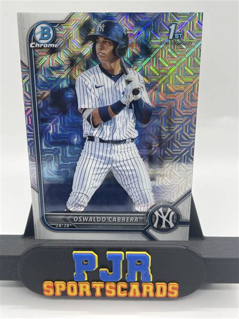 Oswald Cabrera 2022 Bowman Chrome 1st Mega Mojo BCP 17 RC New York