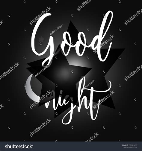 Good Night Logo Design Vector Stock Vector Royalty Free 1391819639