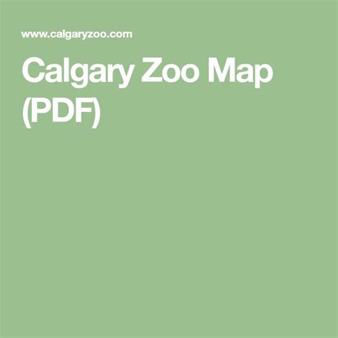 Calgary Zoo Map Pdf Zoo Map Canadian Rockies Calgary