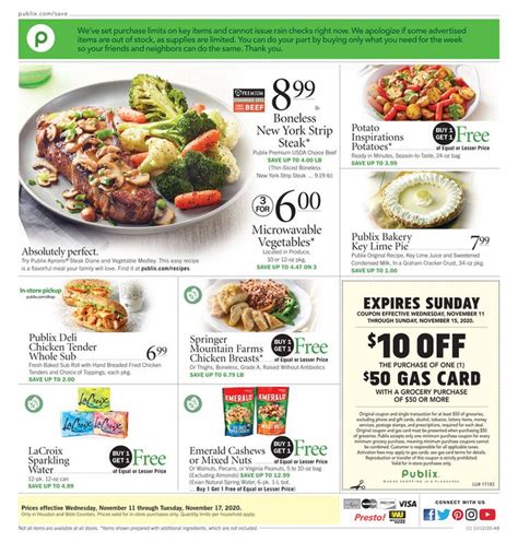 Publix Weekly Ad 111120 111720 Sneak Peek Preview Publix Weekly