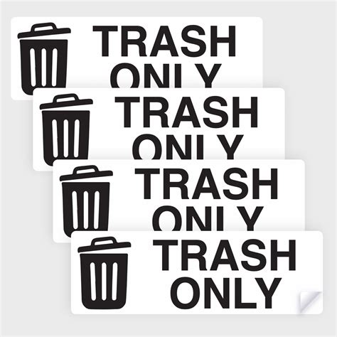 Trash Sticker Trash Bin Labels For Commercial And Residential Use 2