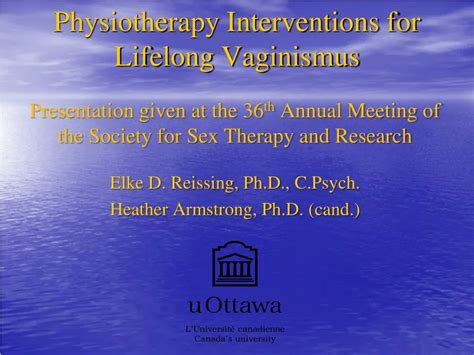 Ppt Physiotherapy Interventions For Lifelong Vaginismus Powerpoint