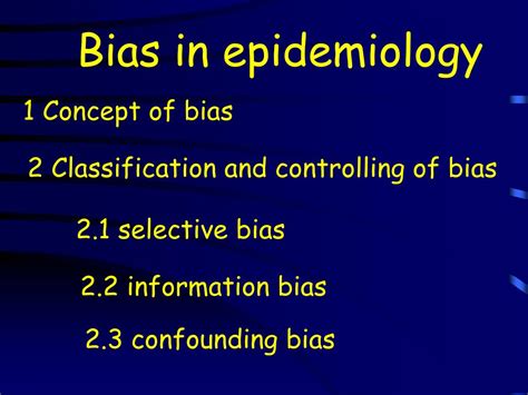 Ppt Bias In Epidemiology Powerpoint Presentation Free Download Id