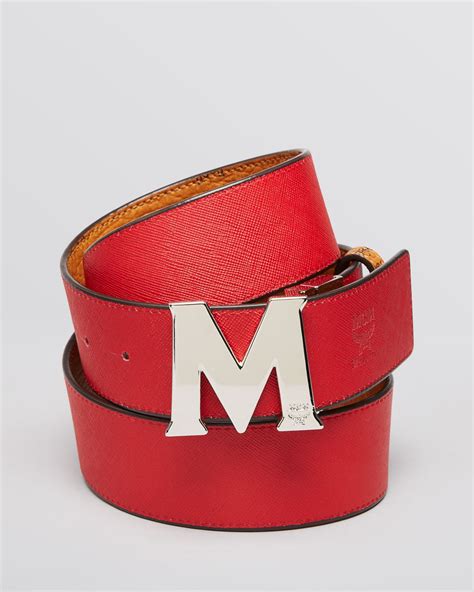 Lyst Mcm Reversible M Belt In Red For Men