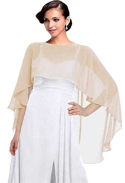 Hotshawl Capelets For Women Chiffon Cape Shawls And Wraps For Evening