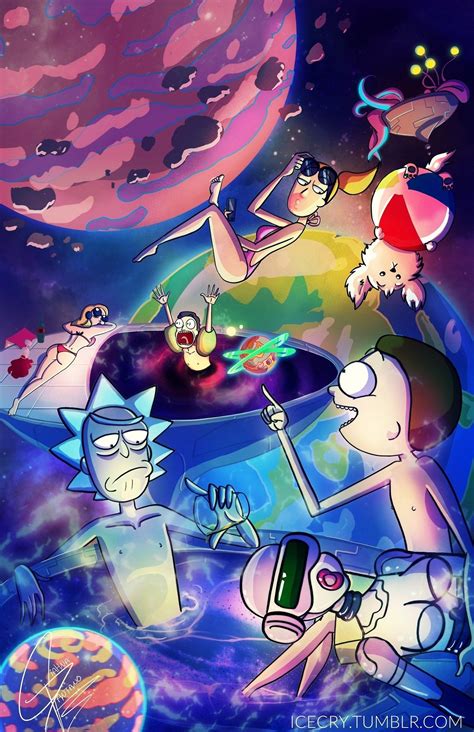 Rick And Morty Papel De Parede Psicodelico Wallpaper De Desenhos