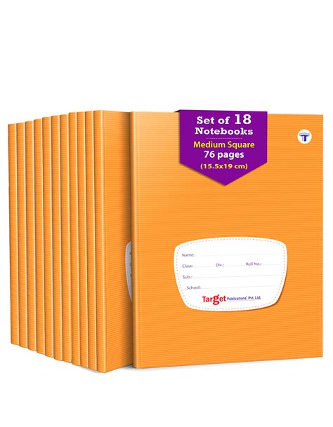 Medium Square Maths Note Books For School Kids 76 Pages 155 X 19 Cm