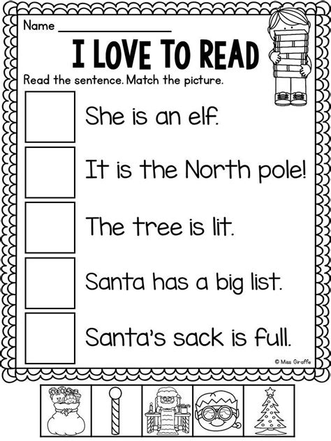 Print our first grade (grade 1) worksheets and activities, or administer them as online tests. Free Christmas No Prep Worksheets | Reading worksheets ...