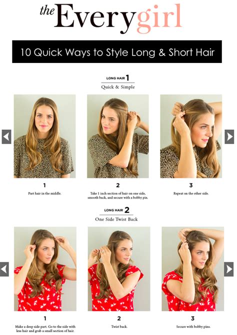 Quick and easy braided updo. 10 Quick Ways to Style Long & Short Hair - Gal Meets Glam