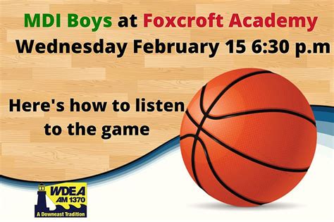 12 Mdi Boys Travel To Play 5 Foxcroft Academy In Class B North Prelim