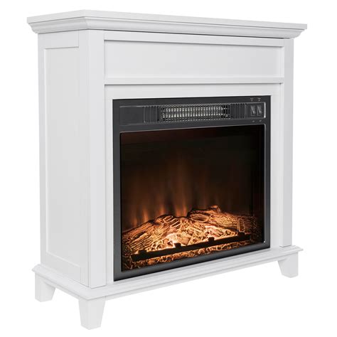 Akdy Fp0094 27 Electric Fireplace Freestanding White Wooden Mantel