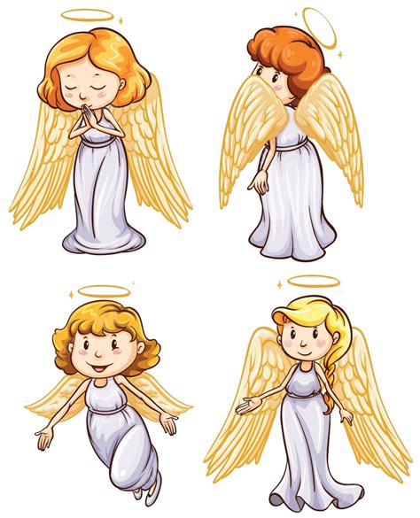 Simple Sketches Of Angels Simple Artwork Graphic Vector Simple