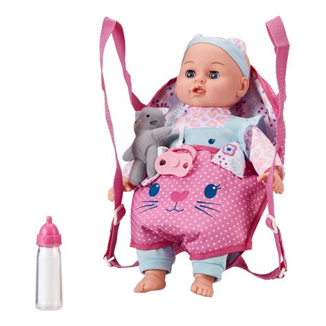 My Sweet Love 14 Baby Doll And Sling Carrier Play Set 2 Pieces Cat