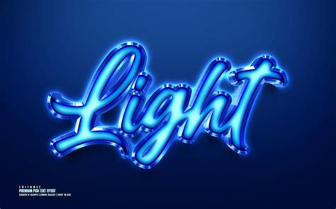 Premium Psd Light Editable Premium Psd Text Effect