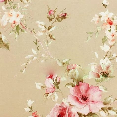 Wallpaper Bunga Floral Flower Shabby Chic Vintage Rustic 211303 Di