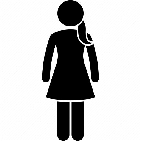 Female Girl Lady Stick Figure Woman Icon Download On Iconfinder