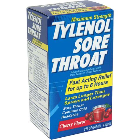 Tylenol Sore Throat Maximum Strength Cherry Flavor Shop Rons