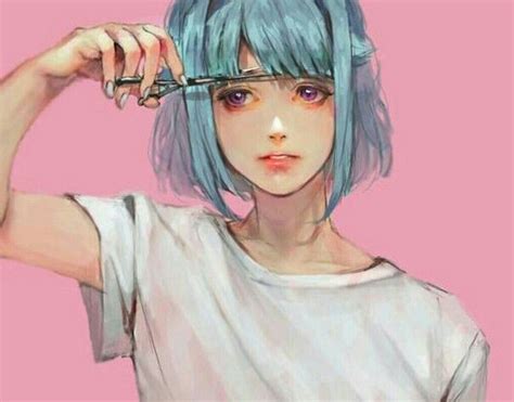 Latest Hd Blue Hair Anime Girl Aesthetic Indias Wallpaper