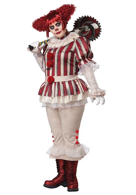 Plus Size Sadistic Womens Clown Costume