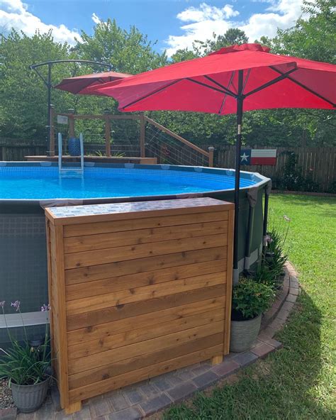 Check spelling or type a new query. DIY Pool Bar | Round above ground pool, Swimming pools backyard, Above ground pool landscaping