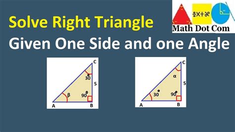 How To Solve Right Triangle Given One Angle And One Side Trigonometry