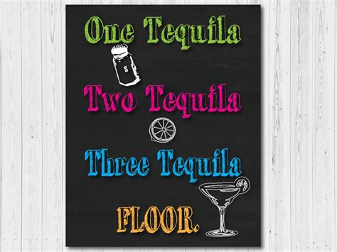 one tequila two tequila three tequila floor printable instant etsy