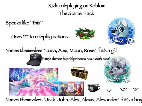 Kids Roleplaying On Roblox Starter Pack Rstarterpacks Starter