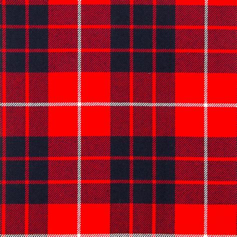 Hamilton Red Modern Heavy Weight Tartan Fabric Lochcarron Of Scotland