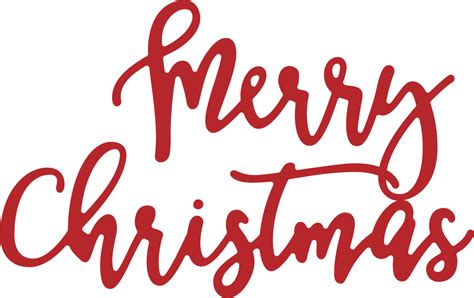 Merry Christmas Word SVG Cut File - Snap Click Supply Co. png image
