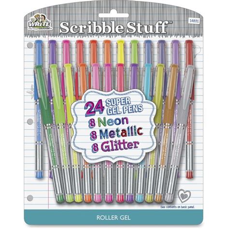 Mega Brands Write Dudes 24 Gel Pen Set In Assorted Colors Stand Out In